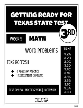 Preview of Daily TEKS Review 5 | Homework 3rd Grade - TEKS Refresh