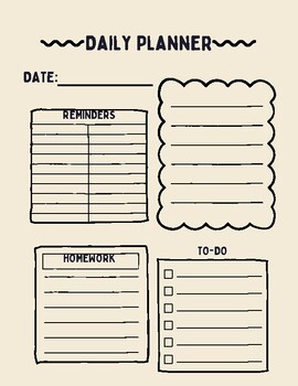 Preview of Daily TO-DO List for Middle School and High School Students