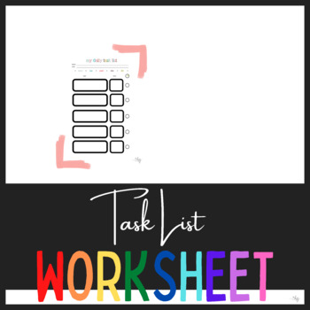 Preview of Daily Task List Worksheet