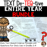 Daily Text-Evidence Questions- YEAR LONG BUNDLE- Grades 3/4