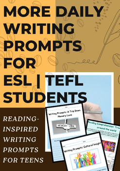 Preview of Beginner + Intermediate ESL | TEFL Journal and Writing Prompts for Teen Students
