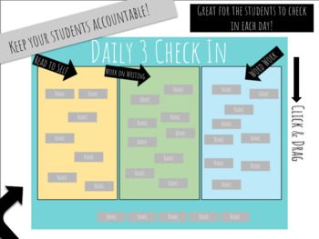 Preview of Daily Three Check In, SmartBoard