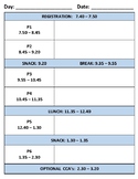 Daily Timetable / Planner