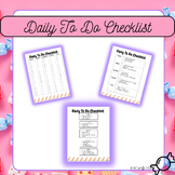 Daily To Do Checklist Template