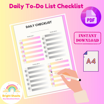 Preview of Daily To-Do List Checklist