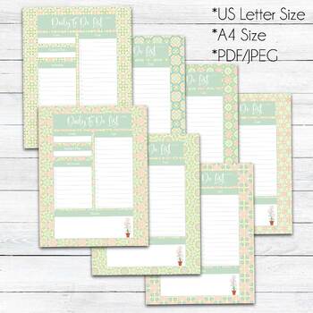 Daily To Do List, Printable To Do List Bundle, Spring Pastels | TPT