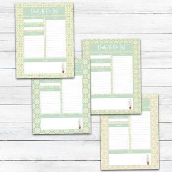 Daily To Do List, Printable To Do List Bundle, Spring Pastels | TPT