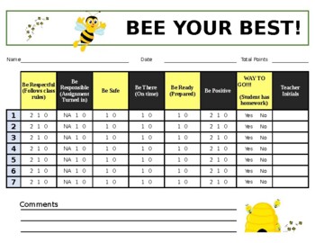 Preview of Daily Trackers to Reinforce Positive Desired Behavior