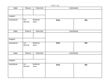 Daily Tracking Log by Mrs SuperTeacher | Teachers Pay Teachers