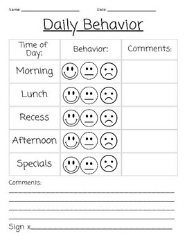 Daily Tracking Sheet by ThinkLikeTabbie | TPT
