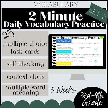 Preview of Daily VOCABULARY PRACTICE: context clues, word meaning 