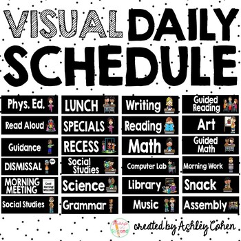 Daily Visual Schedule Cards by Sharp in Second | TpT