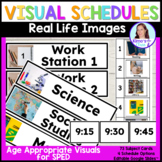 Daily Visual Schedule Cards | Real Images | Editable Times