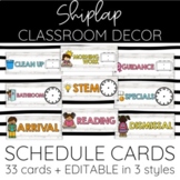 Daily Visual Schedule Cards Shiplap Theme for Classroom Dé