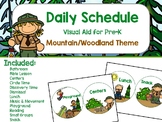 Daily Visual Schedule - Mountain/Woodland Theme