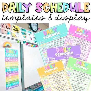 Preview of Daily Visual Schedule | Schedule Template | Editable | Schedule Cards & Display