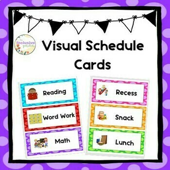 Daily Visual Schedule Task Cards EDITABLE by The Inclusive Garden