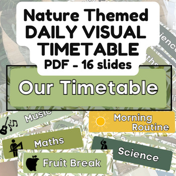 Preview of Daily Visual Timetable - Nature Themed