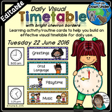 Daily Visual Timetable for NZ / AU Classrooms Chevron Them