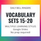 Daily Vocabulary Bell Work for High School English: Sets 1