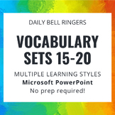 Daily Vocabulary Bell Work for High School English: Sets 1