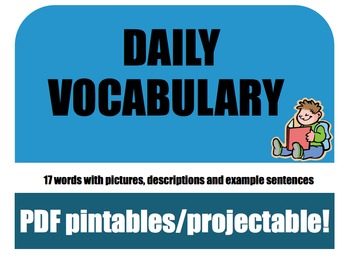 Preview of Daily Vocabulary (Expand Vocab CAFE) with Photos