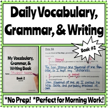 Preview of Daily Vocabulary, Grammar, & Writing Morning Work DOL // Book 2