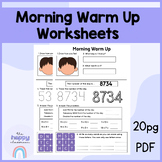 Daily Warm Up Activity ENGLISH & MATHS TASKS