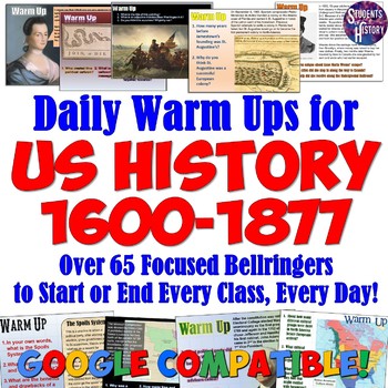 Preview of US History 1: Through 1877 Daily Warm Ups