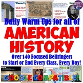 US History Daily Warm Up Questions Bundle