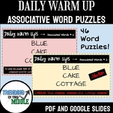 ELA Morning Warm-Up Work -  46 Word Puzzle Bell Ringers - 