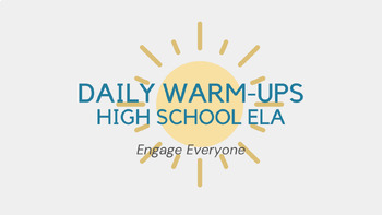 Preview of Daily Warm-Ups for High School ELA - Week 1
