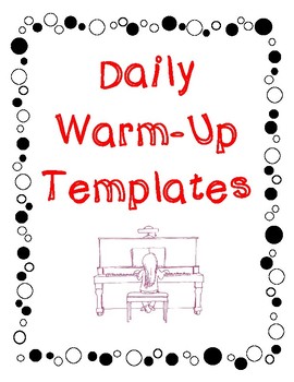 Preview of Daily Warm-up Template