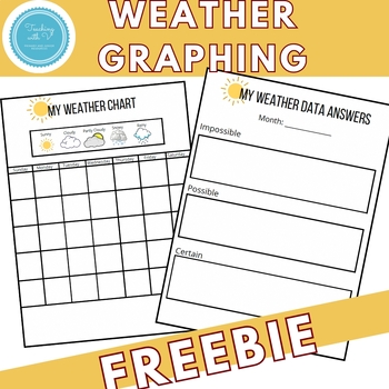 Daily Weather Chart for Morning Calendar by Teaching With V | TpT