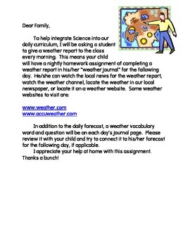 Preview of Daily Weather Journal