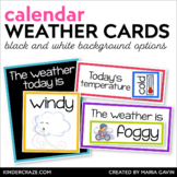Daily Weather  Label Cards {Black and White Series}