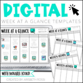 Daily + Week At A Glance Slides | Agenda Slides | Google Slides™