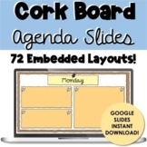 Daily & Weekly Agenda Cork Board Google Slides - Editable 