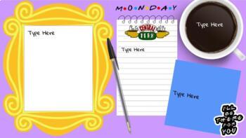 Preview of Daily & Weekly Agenda - Friends Theme