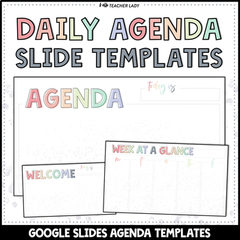 Preview of Daily + Weekly Agenda Google Slides - Templates #9 Pastel Rainbow 
