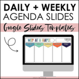 Daily + Weekly Agenda Slides - Editable Google Slides Temp
