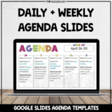 Daily + Weekly Agenda Slides - Google Slides Templates 