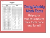 Daily/Weekly Math Facts Bundle
