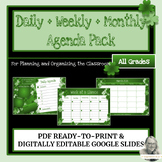 Daily + Weekly + Monthly Agenda & Calendar Pack - March Sh