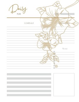 Preview of Daily Weekly Monthly Yearly Planner (ready to print)