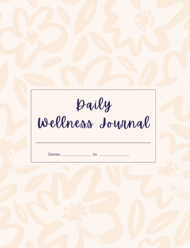 Preview of Daily Wellness Journal w/ Reflection Prompts for Teachers - Printable PDF