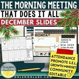 Daily Winter Classroom December Morning Meeting Work Class