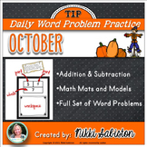 Daily Word Problem Practice:  October