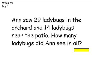 Preview of Daily Word Problems (1st 9 weeks)