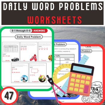 Preview of Daily Word Problems: Build Critical Thinking with Fun Math Challenges!